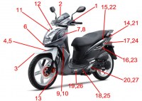 F27 - ΠΛΑΣΤΙΚΑ & ΑΥΤΟΚΟΛ. ΓΙΑ SR-50 GSA C.G. GRAY (GY419S)